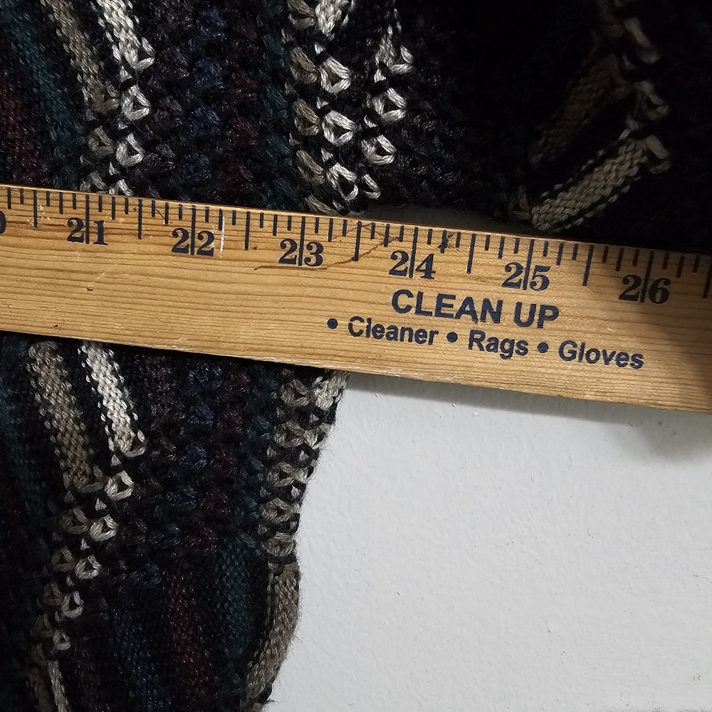 Vintage 90's TOSANI Canada Wool Blend 3D Knit Crewneck Sweater Men's Size XL - Picture 4 of 5